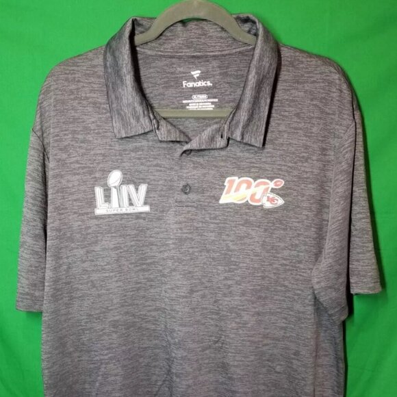 Mens XL Kansas City Chiefs Super Bowl LIV NFL 100th Anniversary Dri Fit Polo - Picture 1 of 9